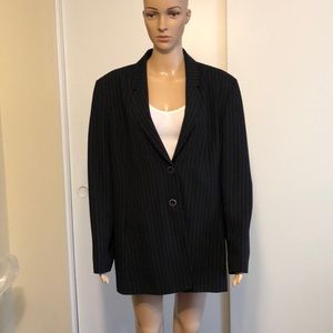 Ingenuity Pinstriped jacket pantsuit